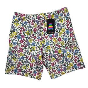 NEW TEDDY FRESH Unisex Sz Small Grandma's Flower Print Fleece Lined Shorts